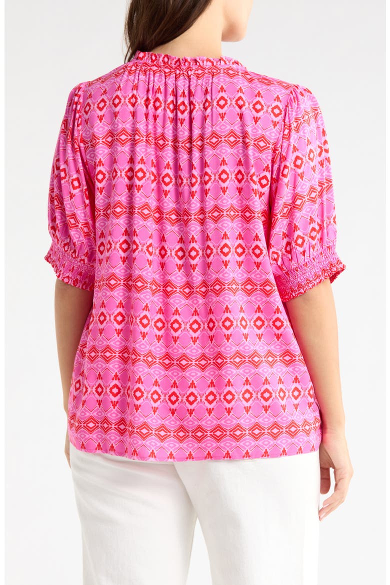 Mirany Ikat Print Top, Alternate, color, FUCHSIA-RED-MULTI
