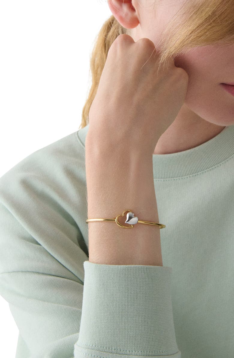 Kate Spade New York hearts bangle, Alternate, color, Gold/ Silver