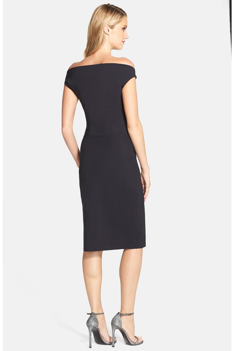 'Melania' Jersey Dress, Alternate, color, BLACK