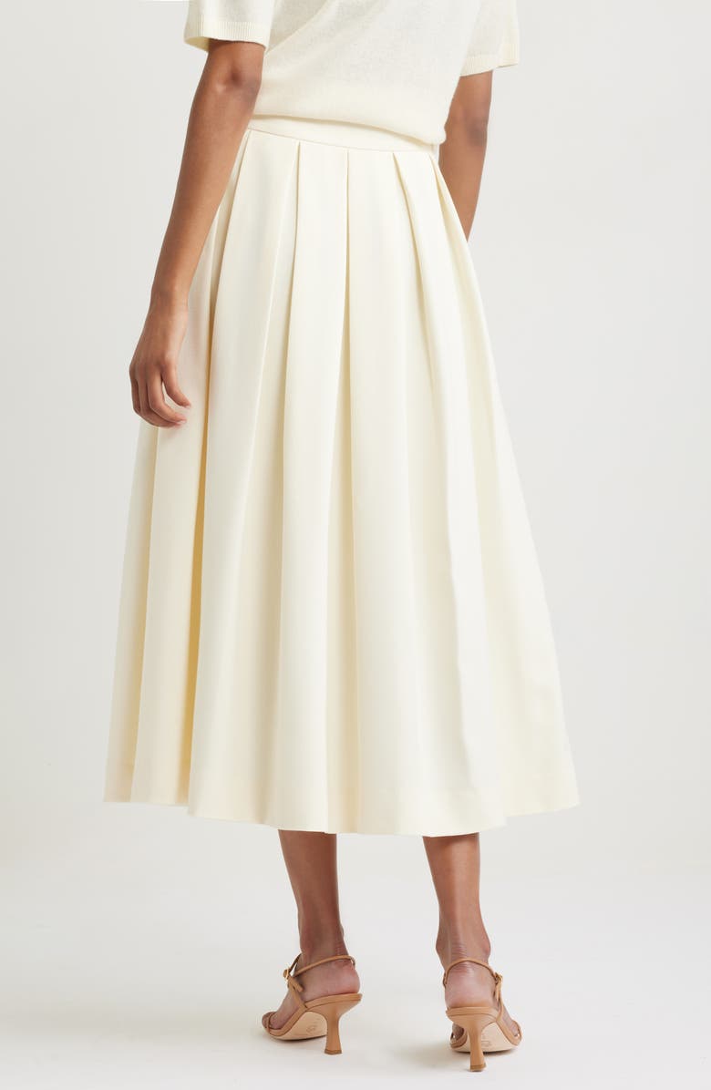 Nordstrom Pleated Midi Skirt, Alternate, color, Yellow Pale