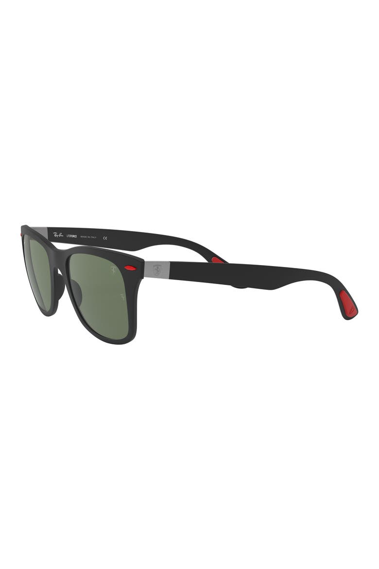 x Scuderia Ferrari 52mm Square Sunglasses, Alternate, color, MATTE BLACK