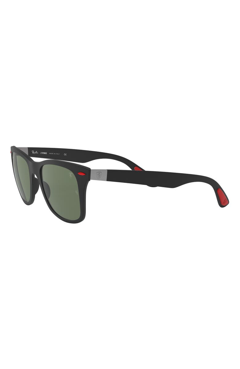 Ray-Ban x Scuderia Ferrari 52mm Square Sunglasses, Alternate, color, Matte Black