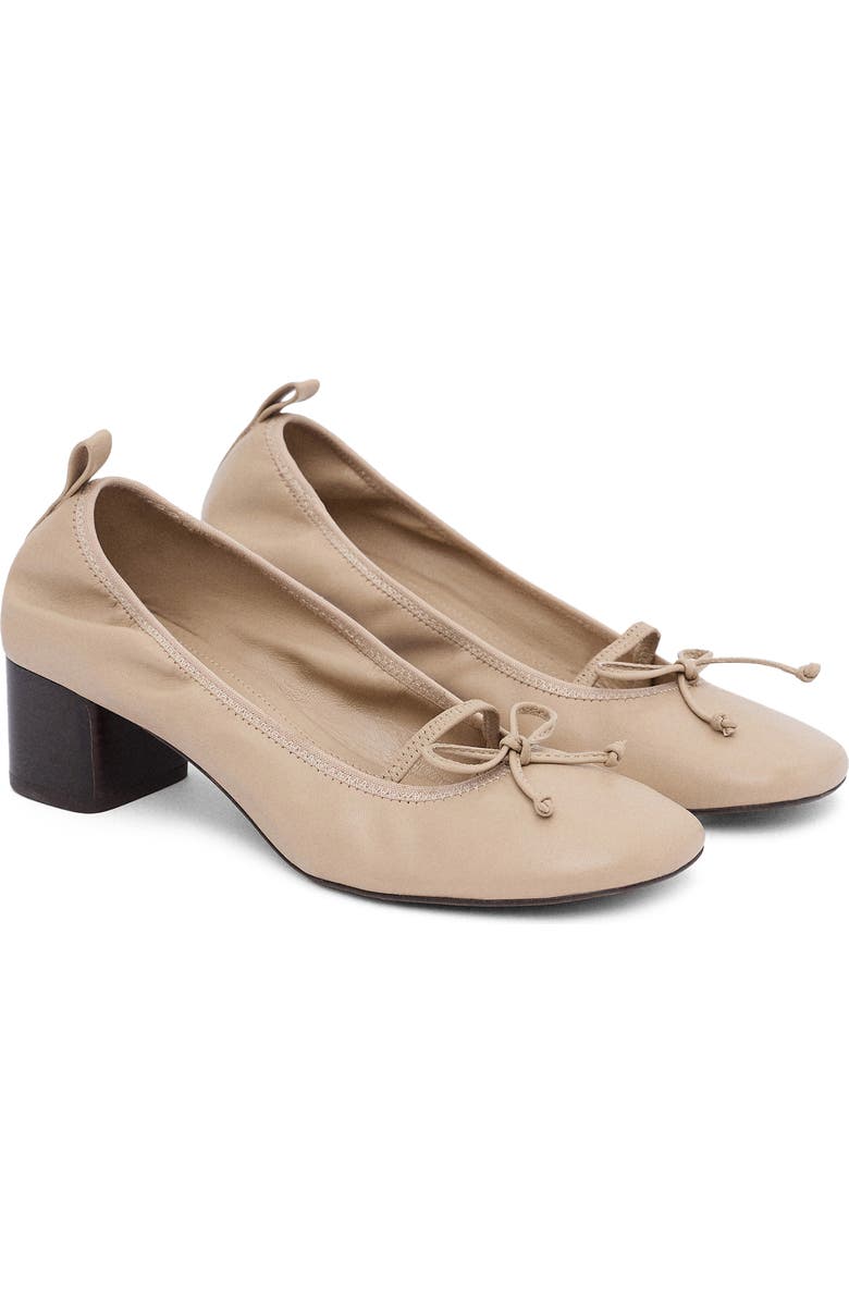 MANGO Mary Jane Ballerina Pump, Main, color, Beige