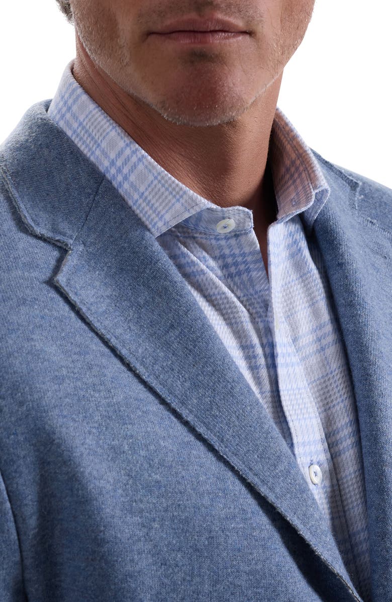 Bugatchi Wool Blend Laser Cut Blazer, Alternate, color, Air Blue