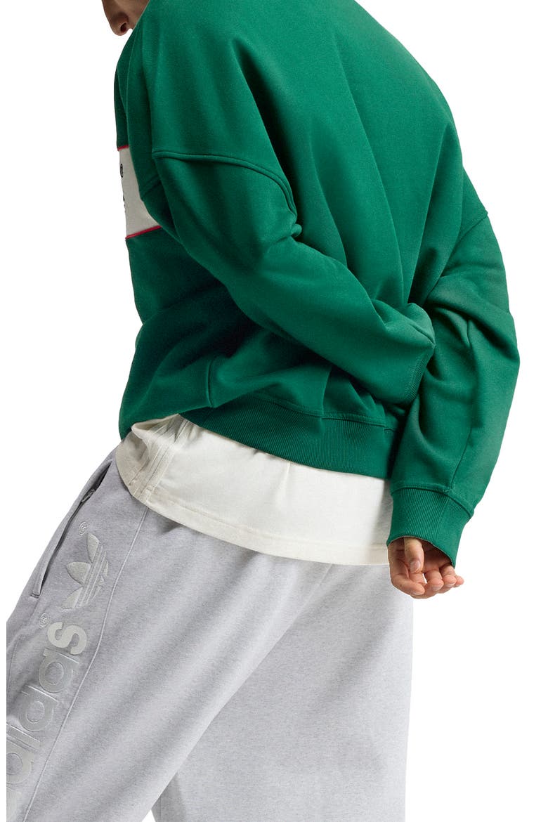 Graphic Crewneck Sweatshirt, Alternate, color, DARK GREEN