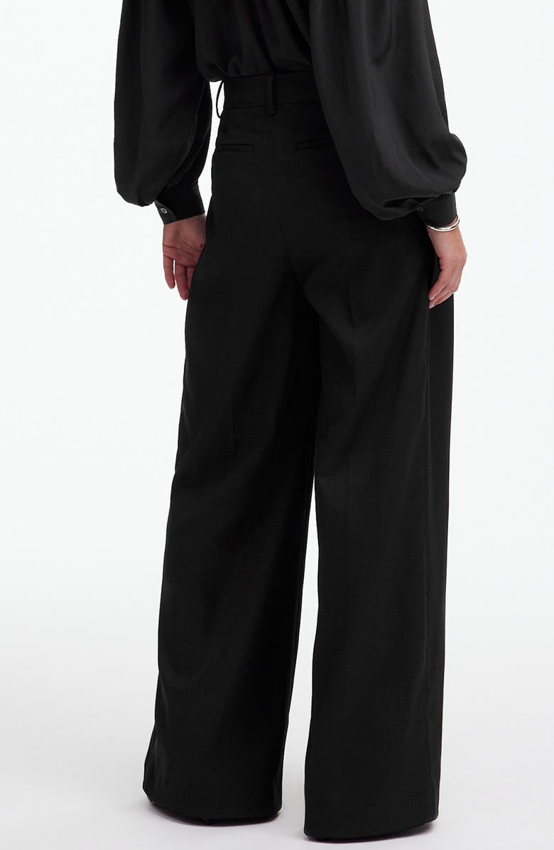 Madewell The Harlow Superwide Leg Twill Pants, Alternate, color, Black