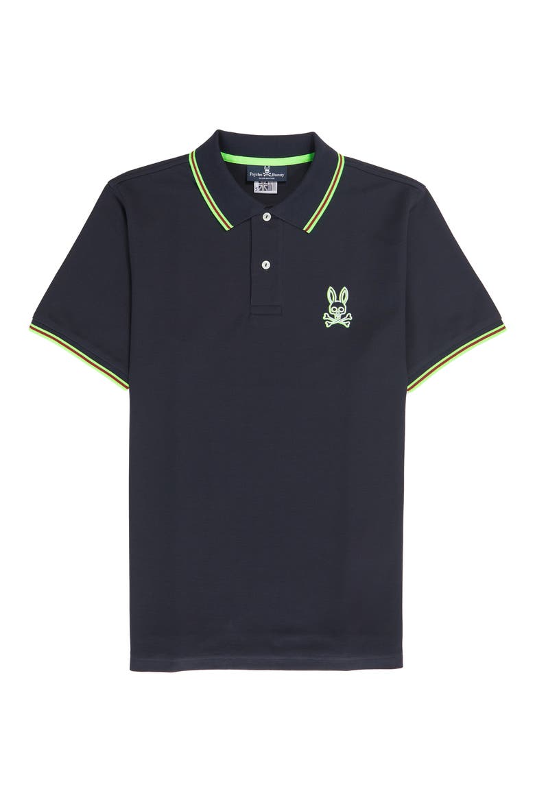 Gresham Tipped Piqué Polo, Alternate, color, NAVY