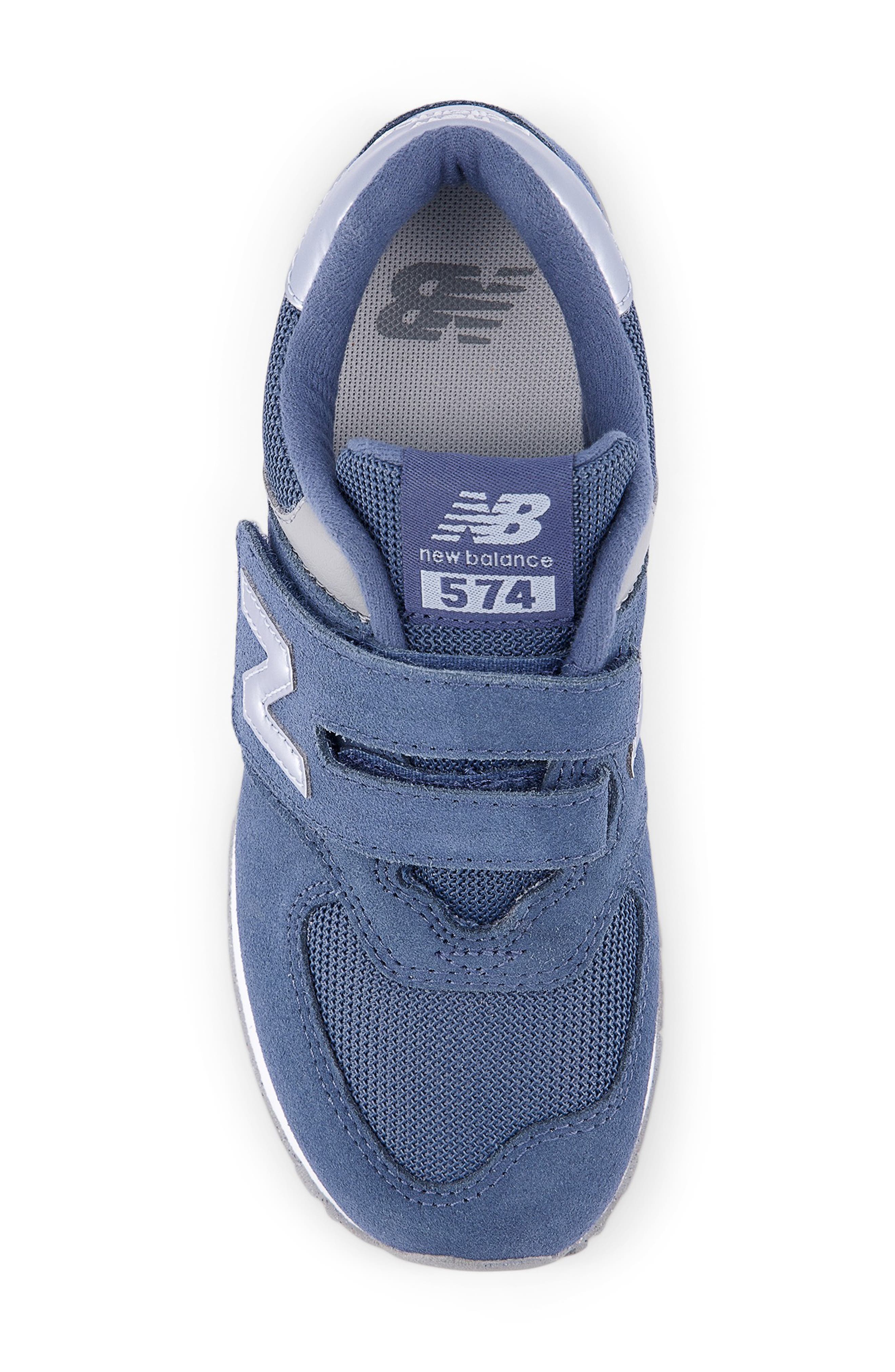 Kids' 574 Sneaker, Alternate, color, NAVY/ SILVER
