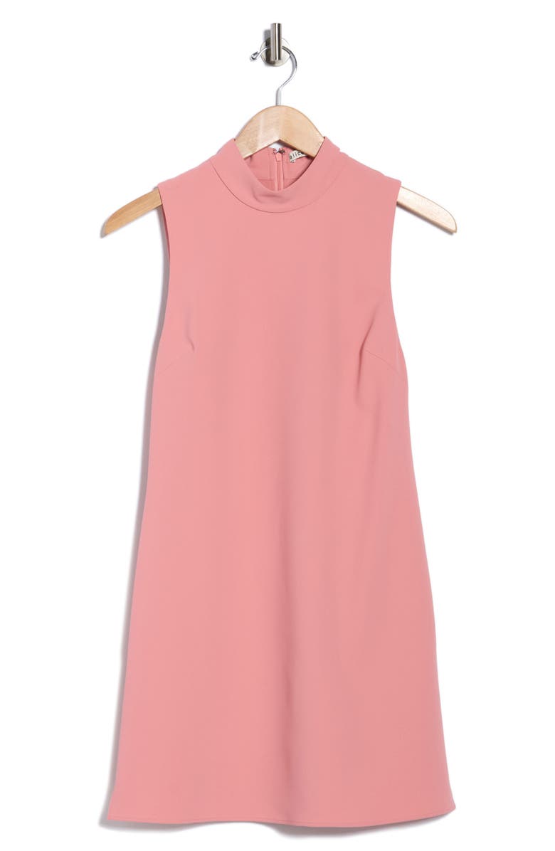 Alice + Olivia Arlena Mock Neck Minidress, Alternate, color, Rose