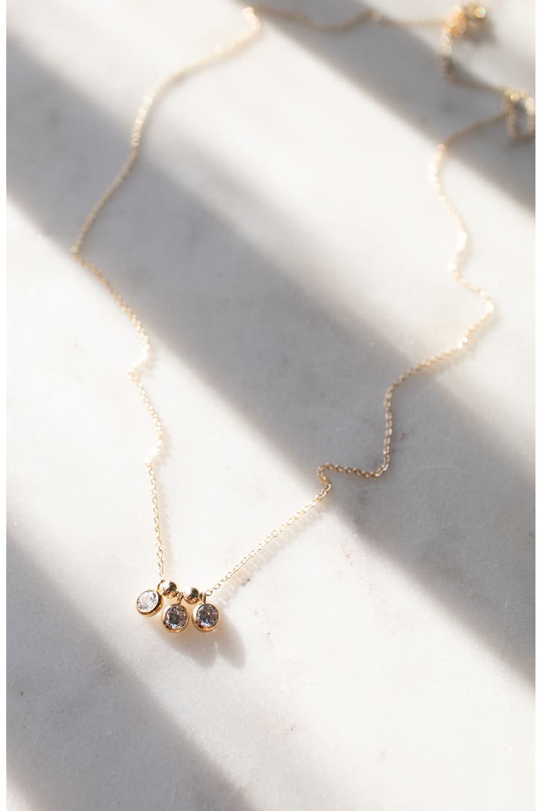 Poppy Cluster Necklace, Alternate, color, GOLD