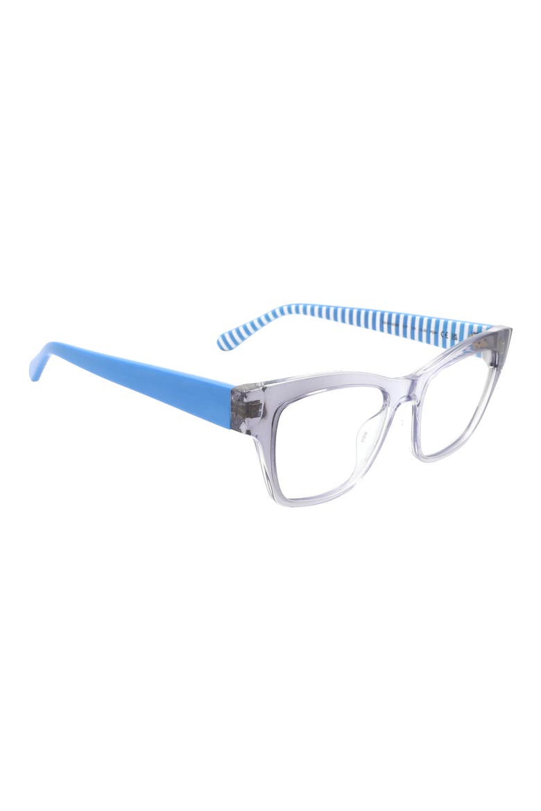 myno 50mm cat eye blue light blocking glasses, Alternate, color, BLUE/ BLUE AS
