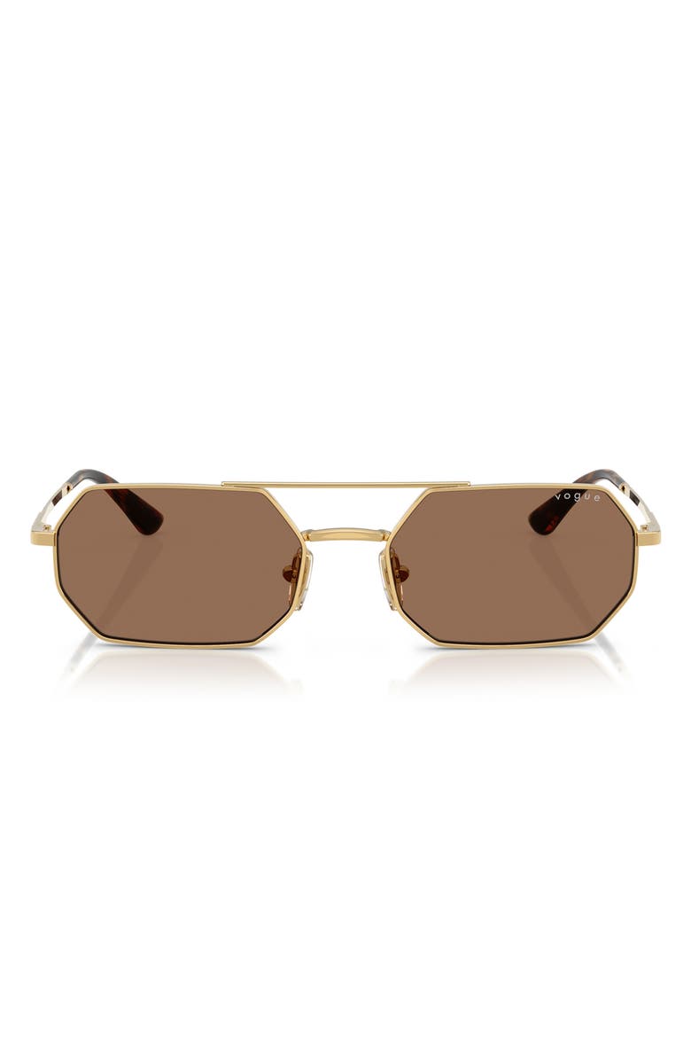 VOGUE 55mm Irregular Sunglasses, Main, color, Gold