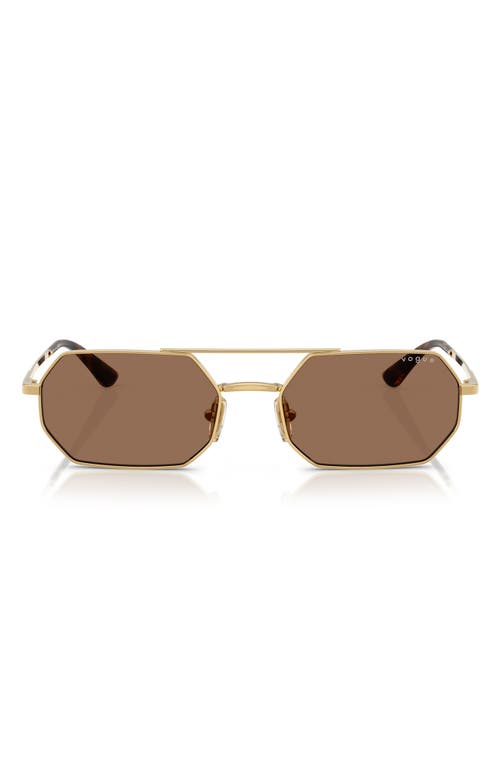 Vogue 55mm Irregular Sunglasses In Gold