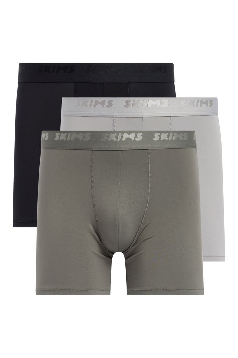 Assorted 3-Pack 5-Inch Stretch Modal Boxer Briefs, Alternate, color, GUNMETAL MULTI