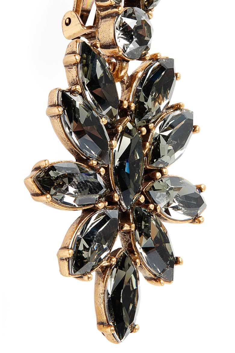 Navette Crystal Earrings, Alternate, color, BLACK DIAMOND