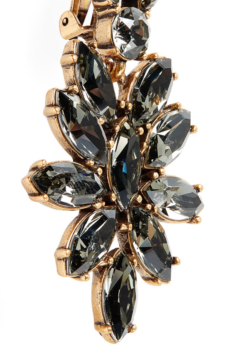 Oscar de la Renta Navette Crystal Earrings, Alternate, color,