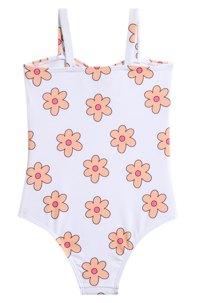 Jessica Simpson Kids' Floral One-Piece Swimsuit & Cover-Up Dress Set, Alternate, color, Apricot