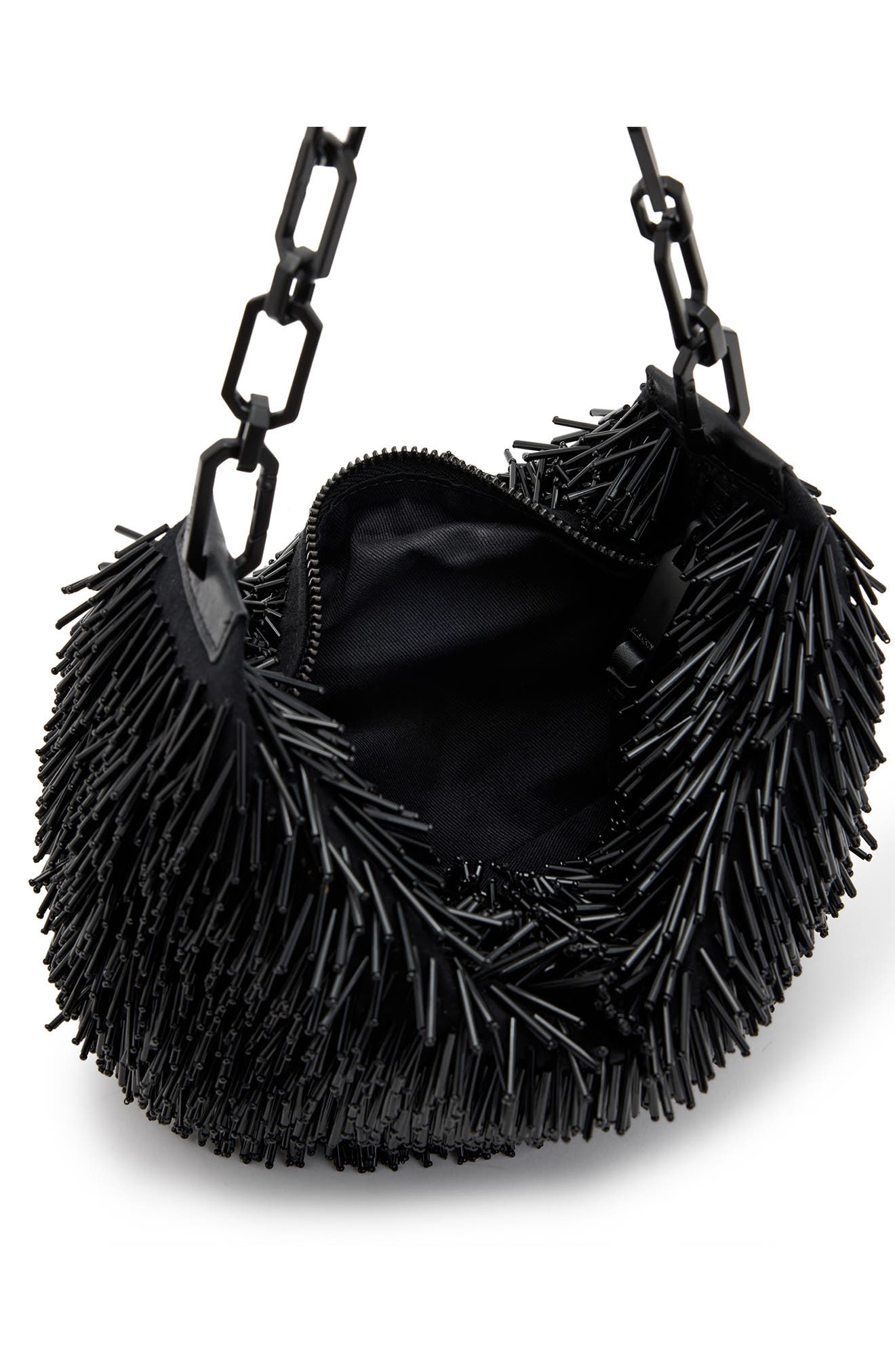 AllSaints Mini Madea Chain Handle Leather Handheld Bag, Alternate, color, 