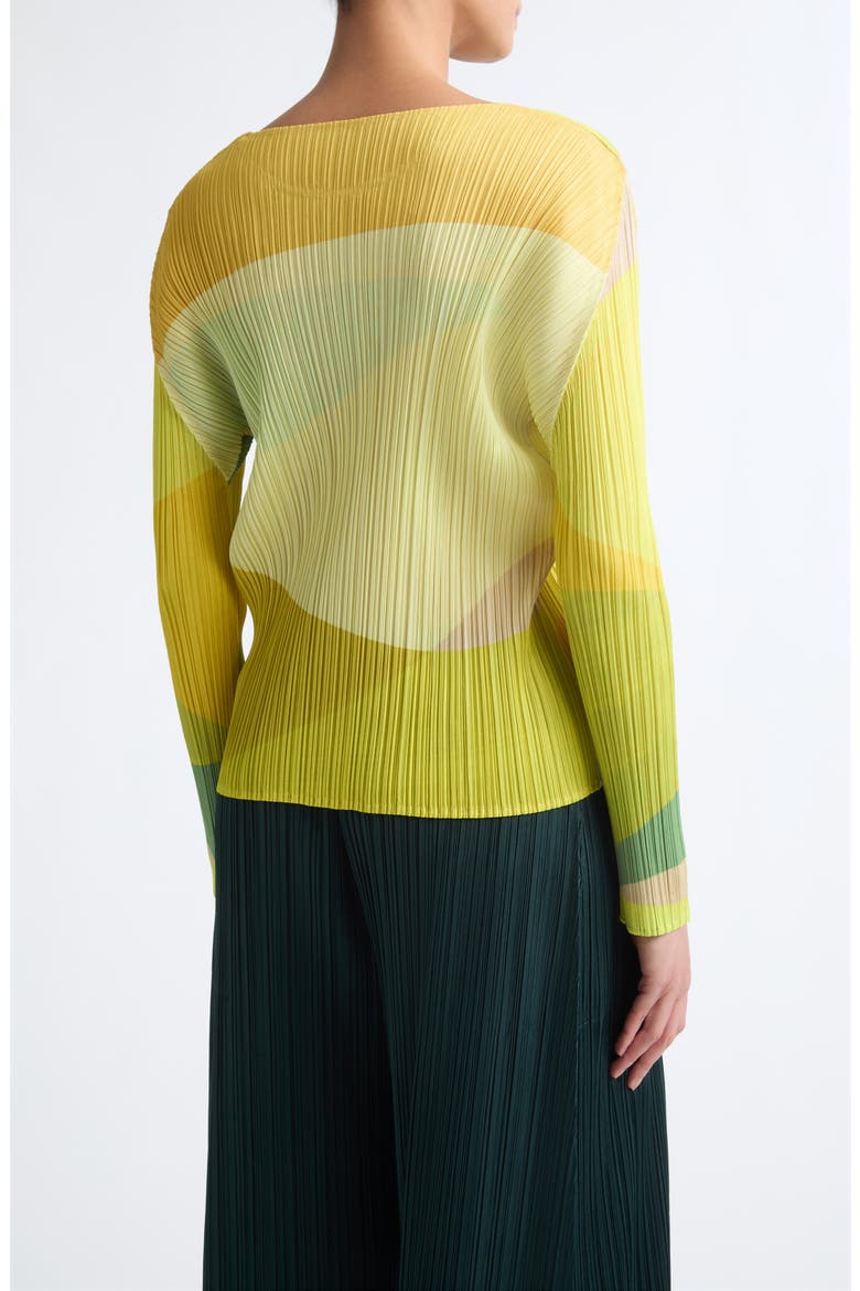Orbit Pleated Top, Alternate, color, YELLOW