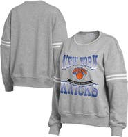 WEAR by Erin Andrews Women's WEAR by Erin Andrews Gray New York Knicks Crest Crew Sweatshirt