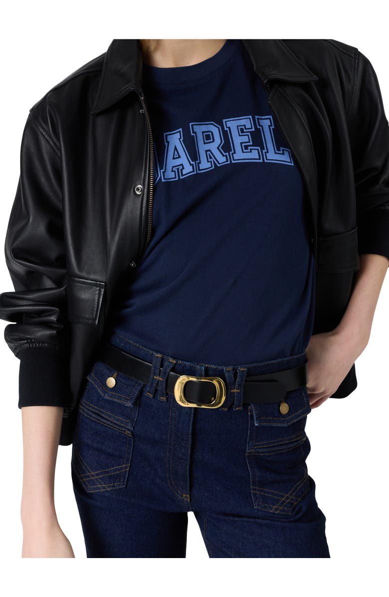 GERARD DAREL Melly Retro Logo T-Shirt, Alternate, color, Navy Blue