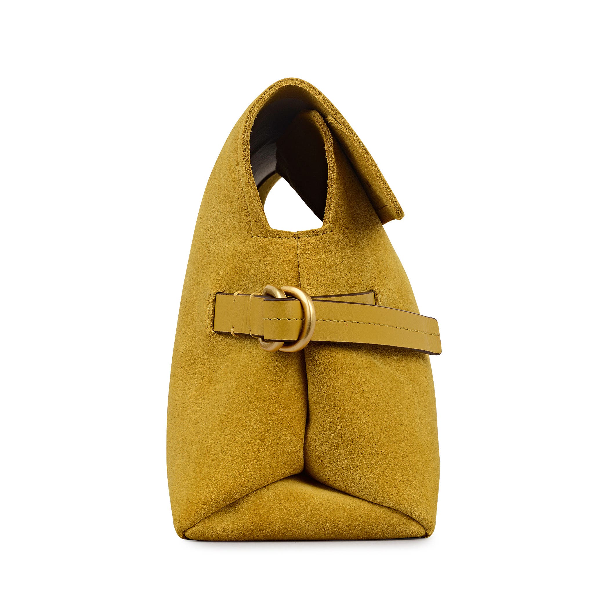 Radley Fleet Street - Suede Medium Flapover Clutch, Alternate, color, Ochre