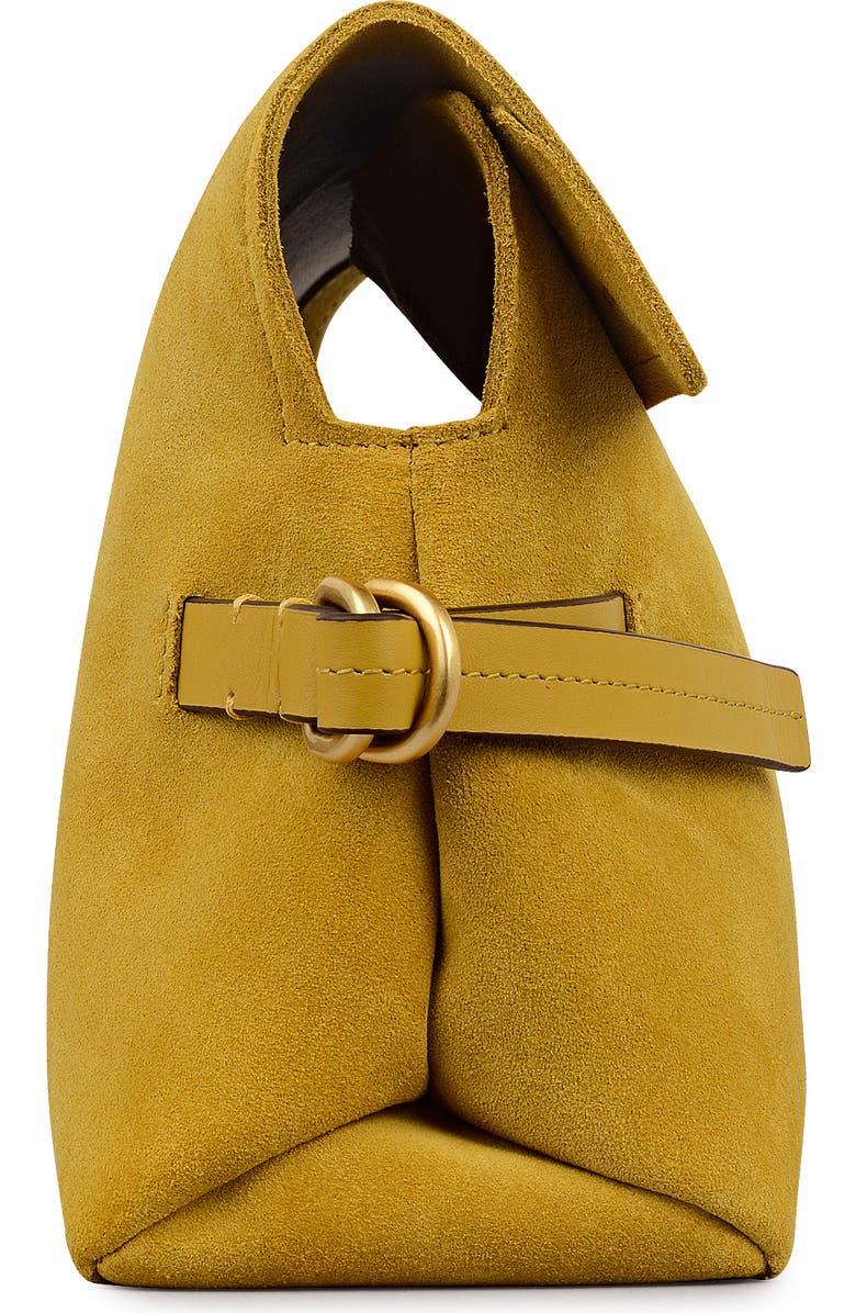 Radley Fleet Street - Suede Medium Flapover Clutch, Alternate, color, Ochre
