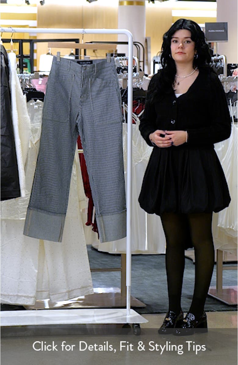 Dylan Stripe High Waist Relaxed Straight Leg Jeans, sales video thumbnail