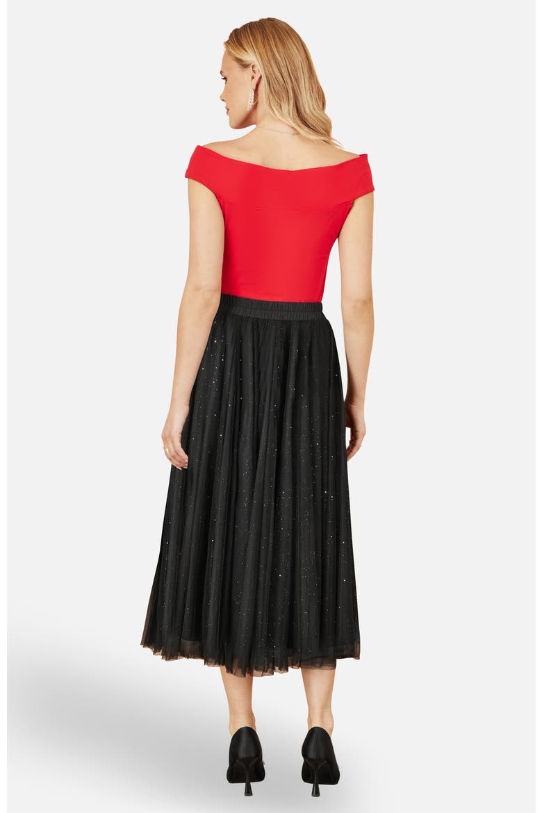 Sparkle Mesh Tulle Skirt, Alternate, color, Black