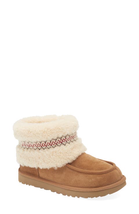 Genuine Sheepskin Mini Braid Boot (Women)