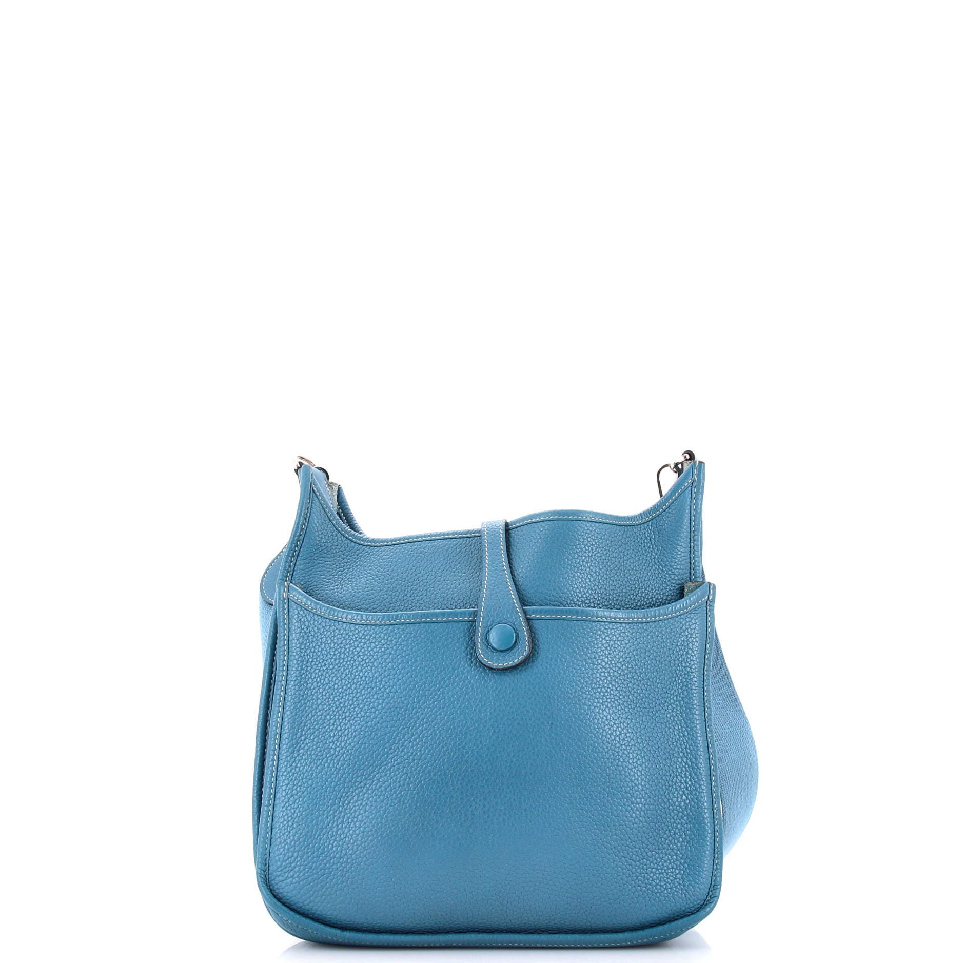 Pre-Owned Hermes Evelyne Bag Gen III Clemence PM, Alternate, color, Bleu Jean