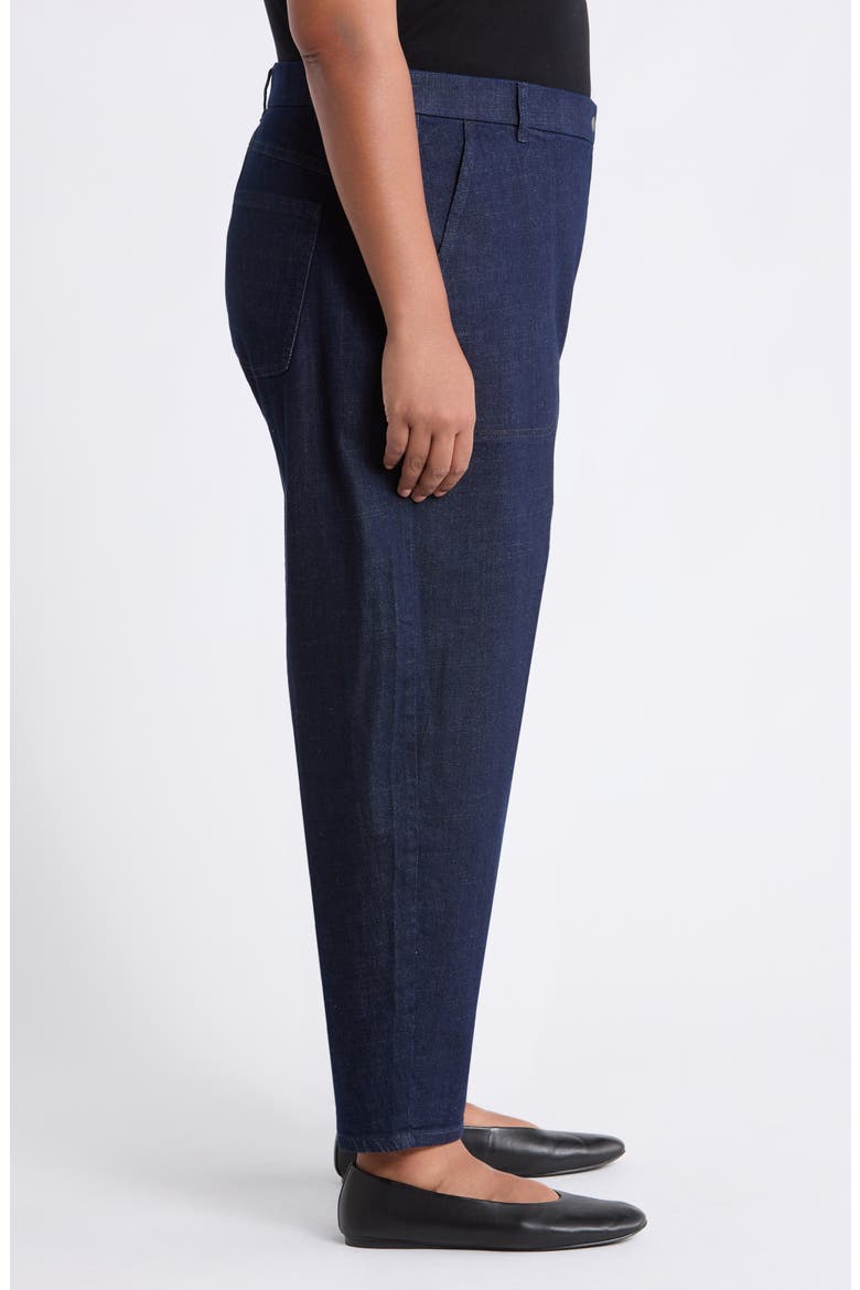 Arched Ankle Wide Leg Jeans, Alternate, color, DEEP INDIGO