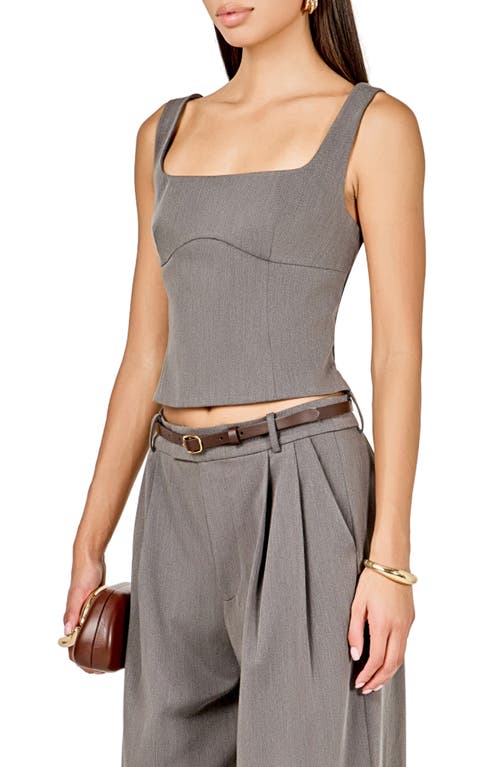 Endless Rose Back Bow Sleeveless Top In Gray