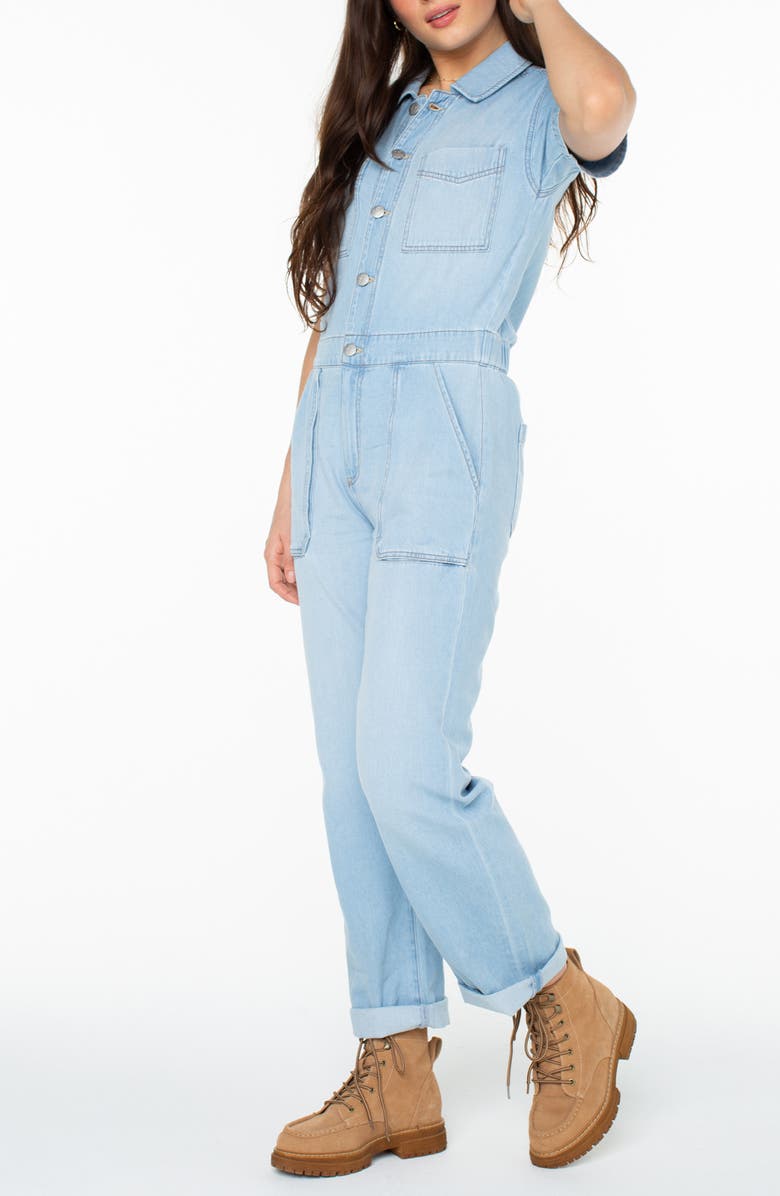 Roxy Servo Denim Jumpsuit, Alternate, color, Paradise Blue