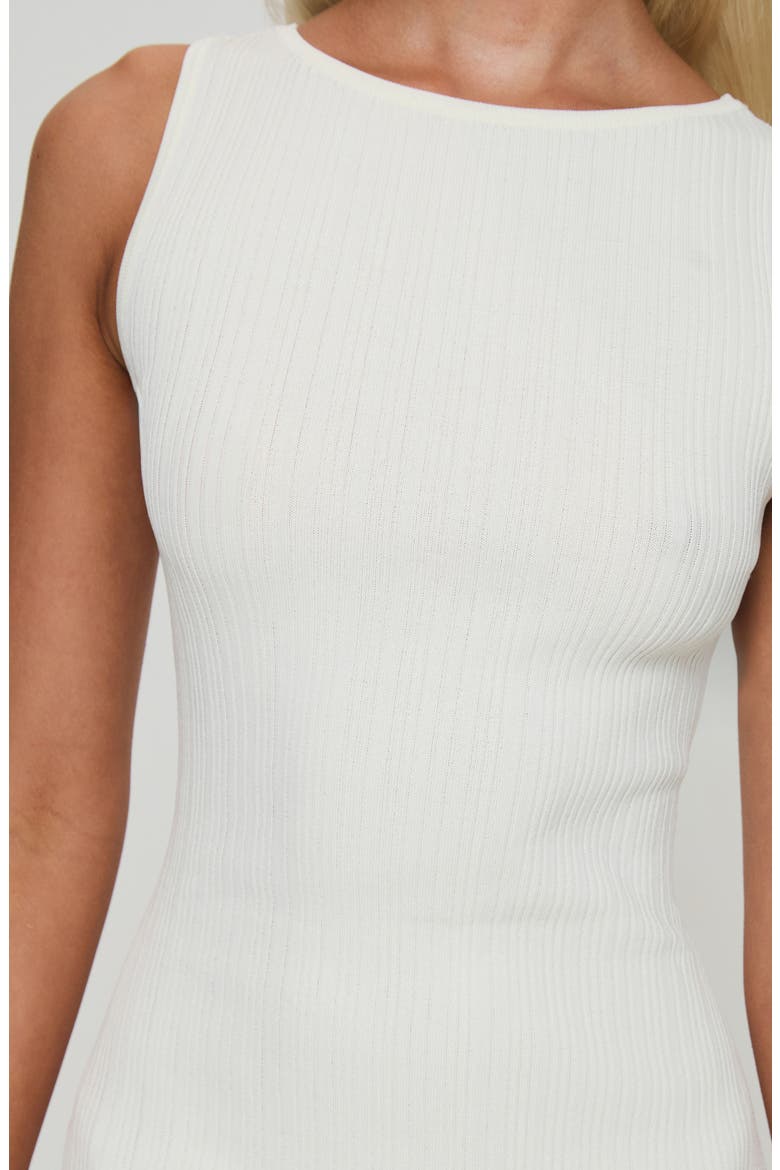 Mayok Open Back Rib Minidress, Alternate, color, CREAM