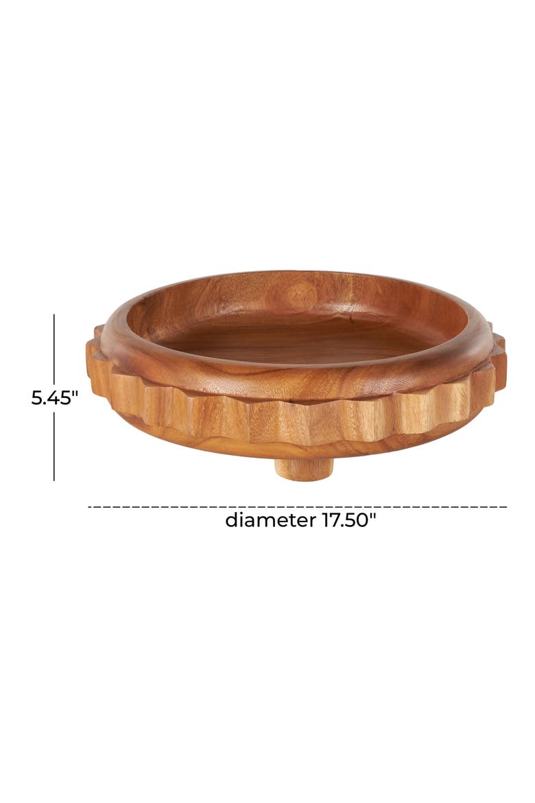 Wooden Decorative Bowl, Alternate, color, BROWN
