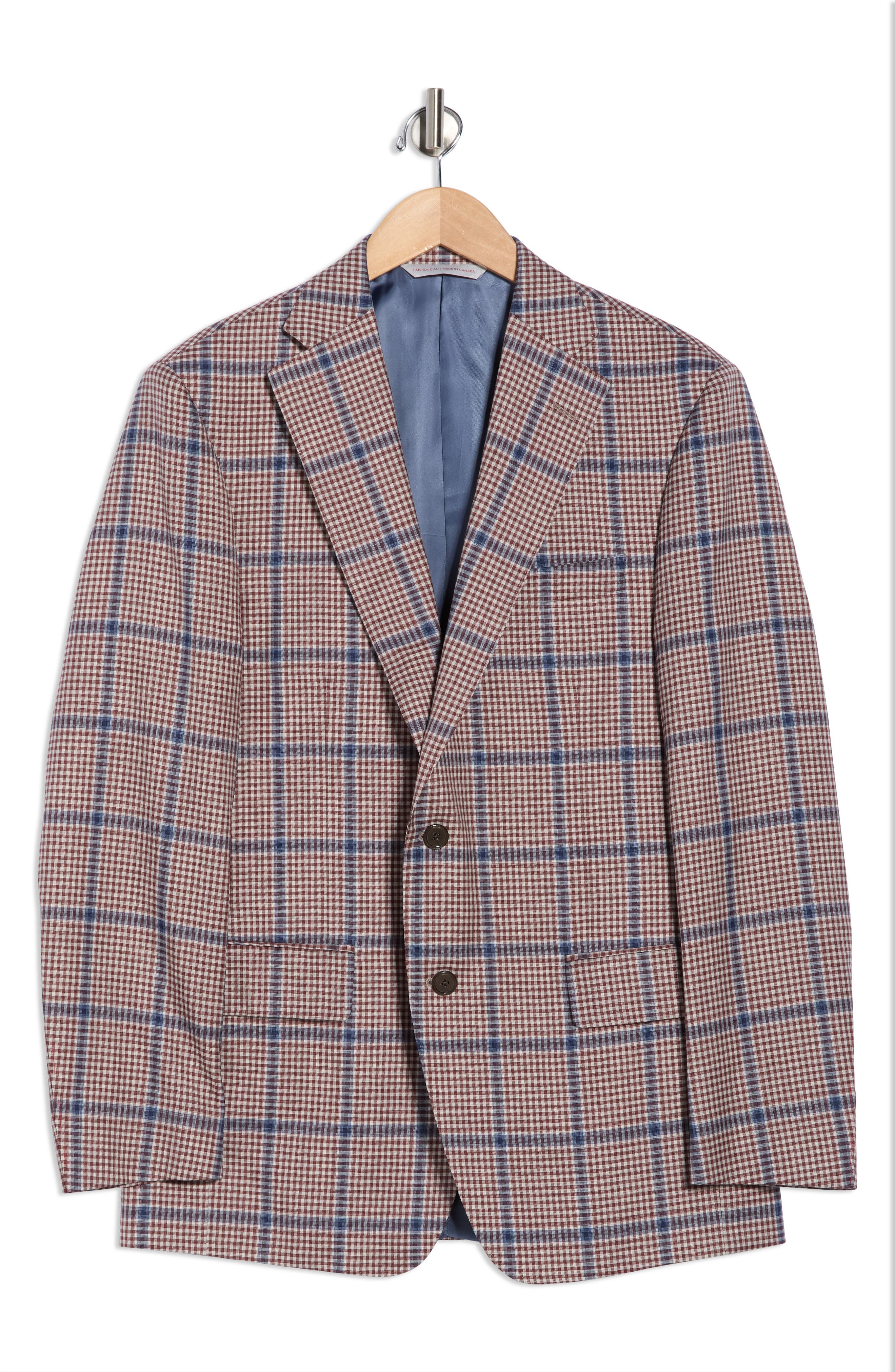 Samuelsohn Check Wool & Silk Sport Coat