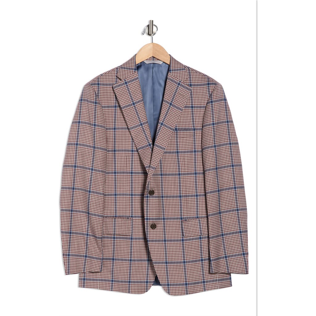 Samuelsohn Check Wool & Silk Sport Coat In Brown