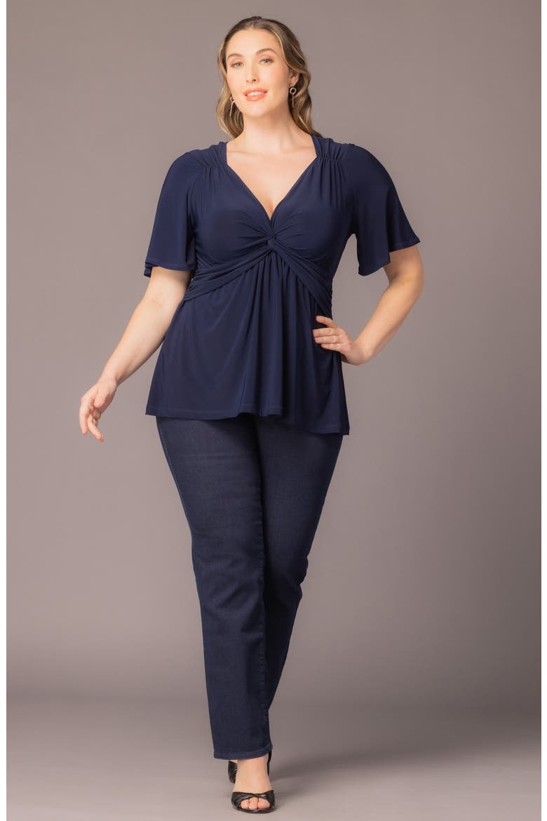 Abby Twist Front Top, Alternate, color, NOUVEAU NAVY