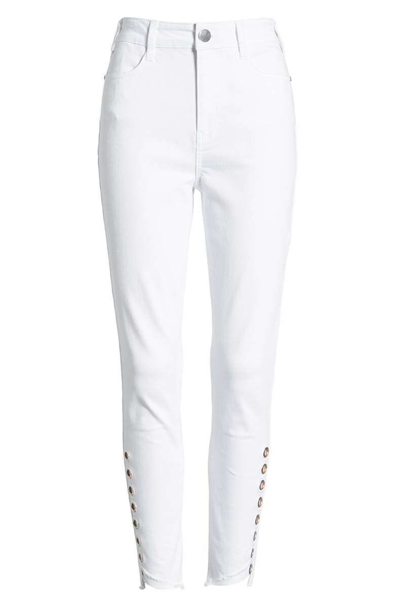 AFRM Grommet Detail Ankle Skinny Jeans, Alternate, color,