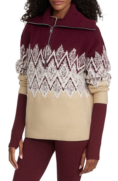 Hedda Fair Isle Half Zip Sweater