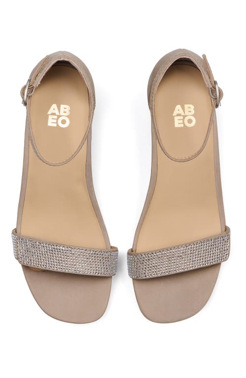 Abeo Avenue Strap Heels In Taupe Sparkle - Regular
