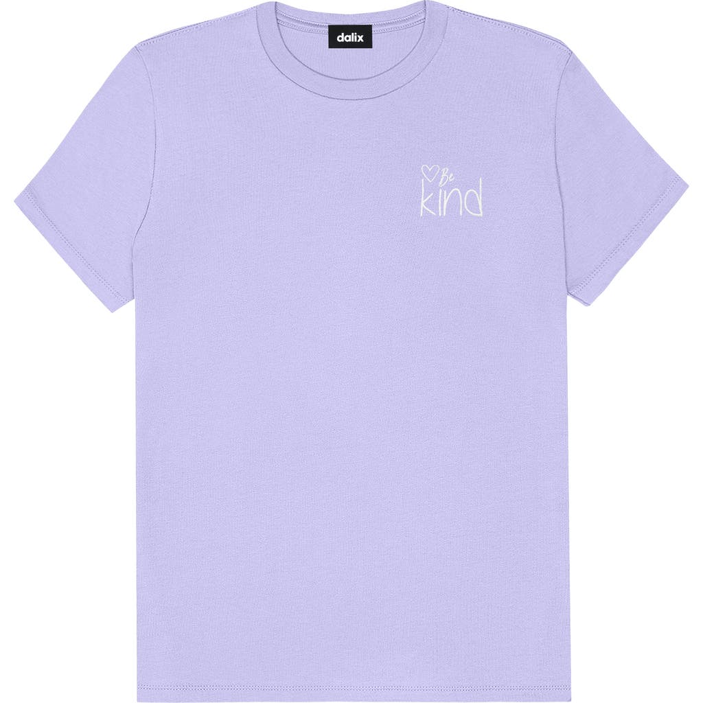 Dalix Be Kind Womens Relaxed Tee In Dark Lavender