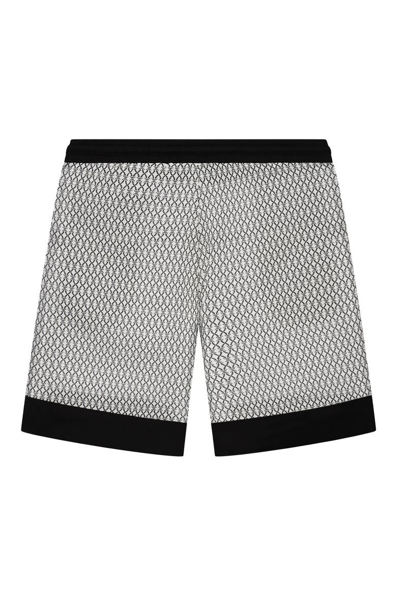 Cabana Shorts, Alternate, color, WHITE/ BLACK