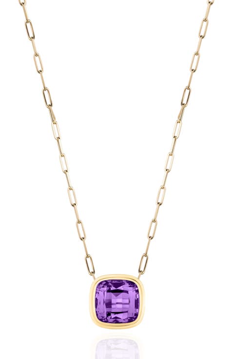 Manhattan Cushion Pendant Necklace