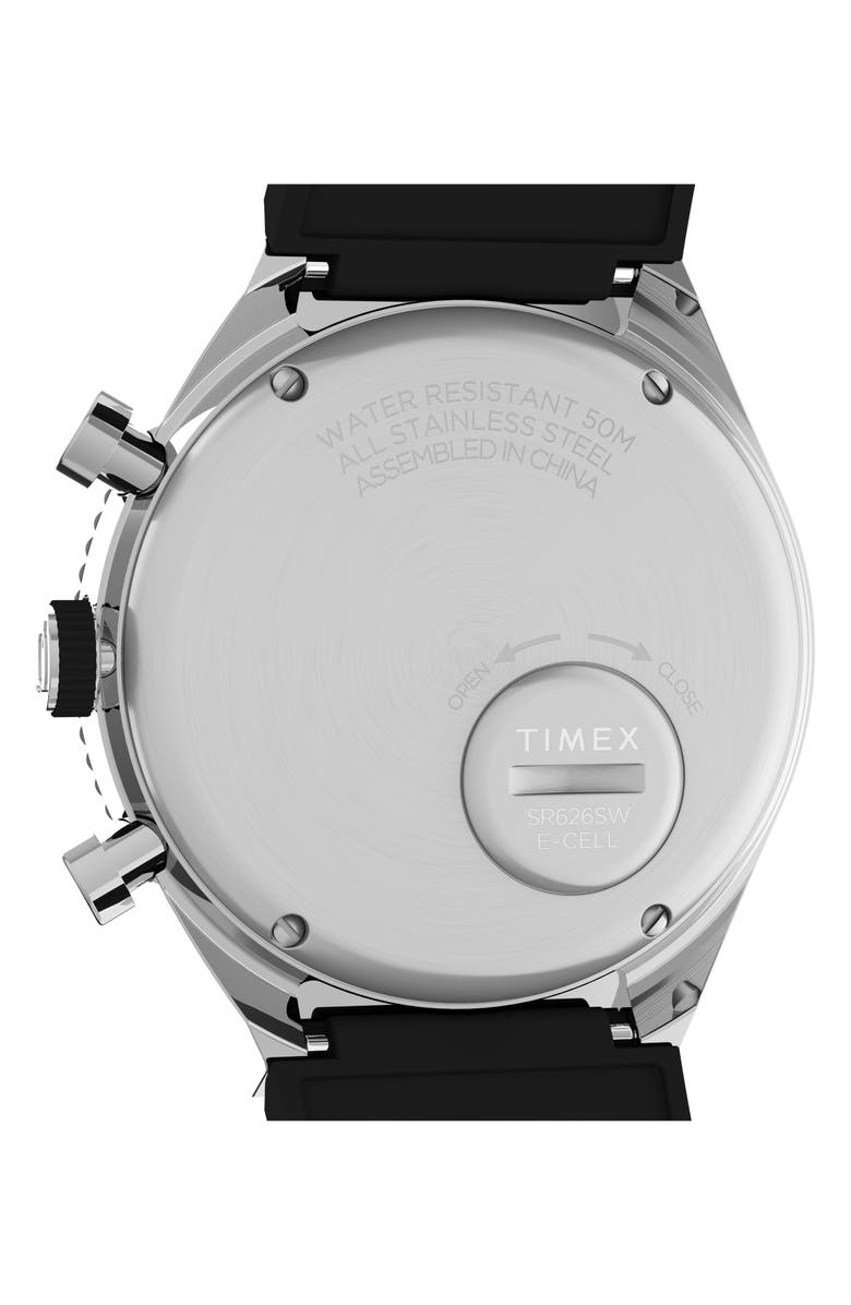 Timex<sup>®</sup> Q Chronograph Leather Strap Watch, 40mm, Alternate, color, 