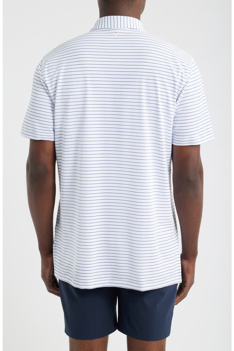 Winston Summer Comfort Performance Piqué Polo, Alternate, color, WHITE / BALI BLUE
