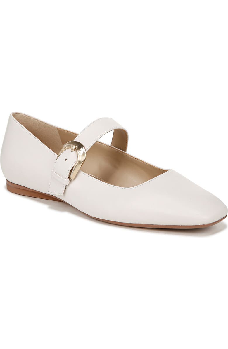 27 EDIT Naturalizer Carter Mary Jane Flat, Main, color, Warm White Leather
