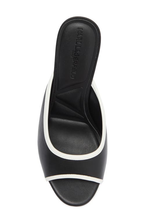 Shop Karl Lagerfeld Paris Chatura Slide Sandal In Black/bright White