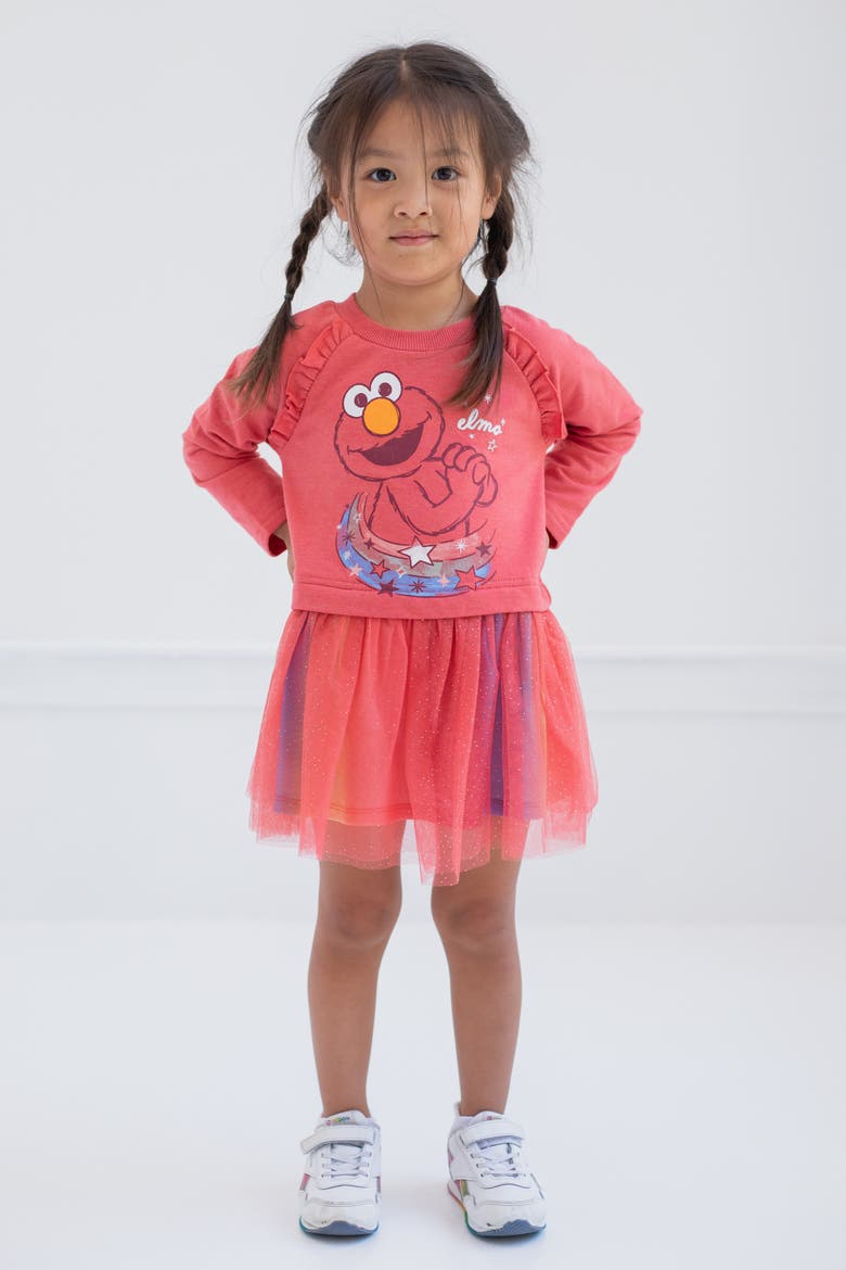 Elmo Glitter Tutu Dress, Alternate, color, Elmo Red